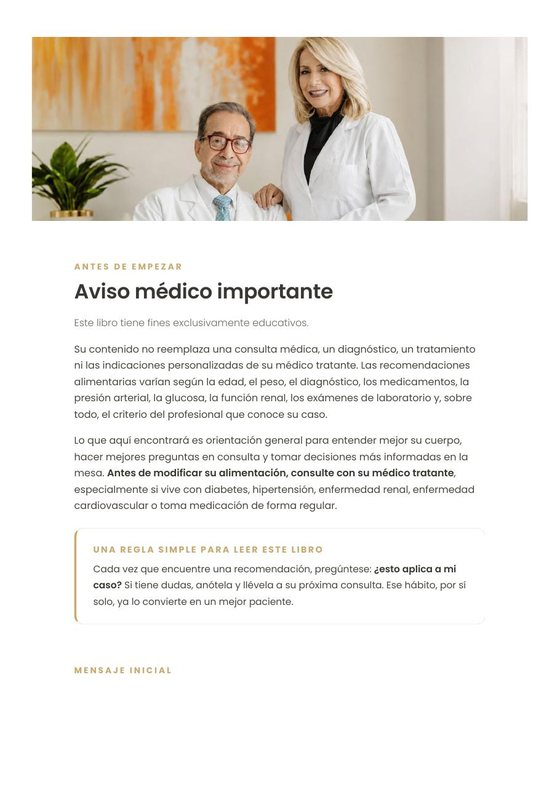 Página interior del ebook: equipo médico